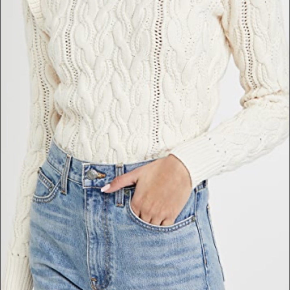 Frame Sofia Cable-knit Sweater (S)